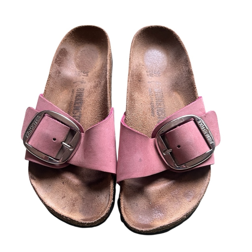 Birkenstock Madrid Big Buckle Pink Slide Sandals 37/ 6-6.5 - Picture 2 of 11